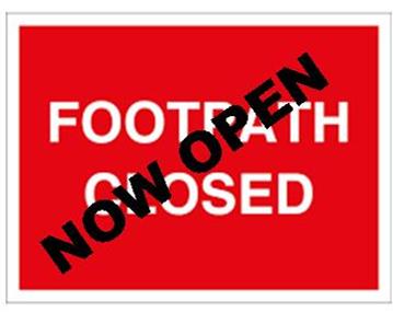 PUBLIC FOOTPATHS IN KEMPSFORD REOPEN